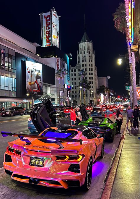 Hollywood Walk of Fame supercars cars spotted Race Cars Wallpaper, Supercar Aesthetic, Drift Cars Aesthetic, Sports Car Garage, Chevy Impala 1967, Fast And Furious Aesthetic, Street Drag Racing, Impala 1967, Cars Drifting