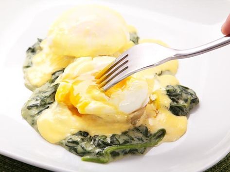 Hollandaise Recipe, Creamed Spinach, Egg Dish, Artichoke Hearts, Serious Eats, Breakfast Brunch Recipes, Poached Eggs, An Egg, Egg Recipes