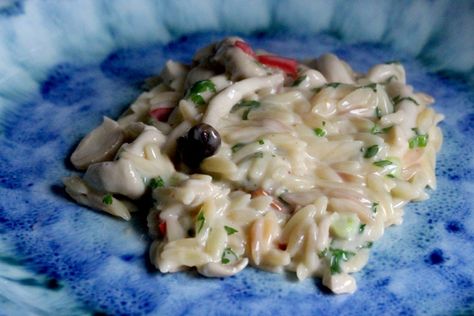 Mushroom Orzo, Orzo Risotto, Shaped Pasta, Coconut Milk Recipes, Orzo Pasta, Milk Recipes, Orzo, Dairy Free Recipes, Me When