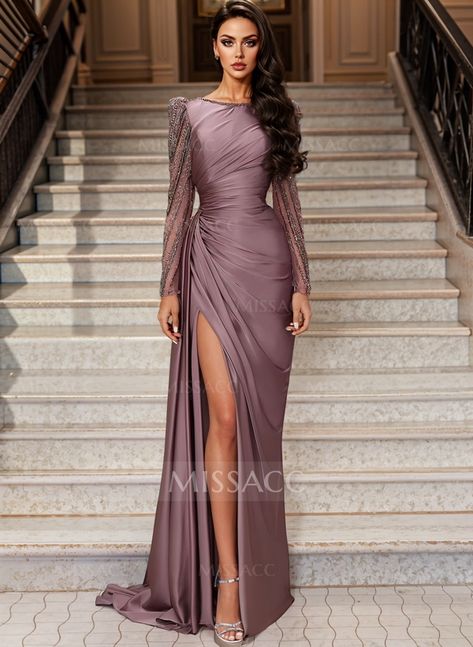 Silk Bridesmaid Dress, Modest Bridesmaid Dress, Dress Soiree, Dresses Hijab, Full Gown, Satin Prom Dresses, Sparkle Wedding Dress, Modest Prom, Soiree Dress