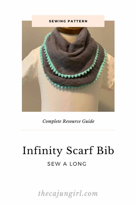 Infinity Bib Pattern Free, Free Scarf Patterns, Fleece Scarf Pattern, Bib Sewing Pattern, Sewing Knit Fabric, Scarf Sewing Pattern, Easter Sewing, Scarf Inspiration, Fat Quarter Projects