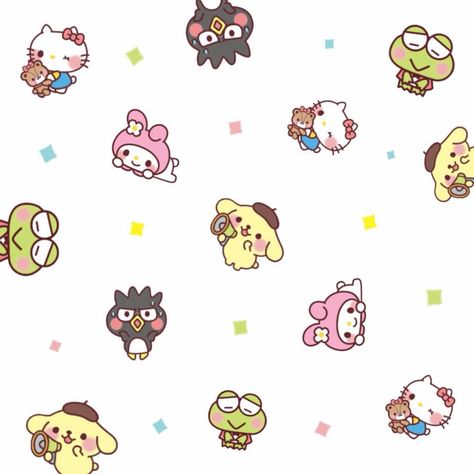 Sanrio Pattern Hello Kitty Imagenes, Sanrio Wallpaper, Hello Kitty Iphone Wallpaper, Anime Canvas, Cute Patterns Wallpaper, Kim Taehyung Wallpaper, Kawaii Wallpaper, Hello Kitty Wallpaper, Sanrio Characters