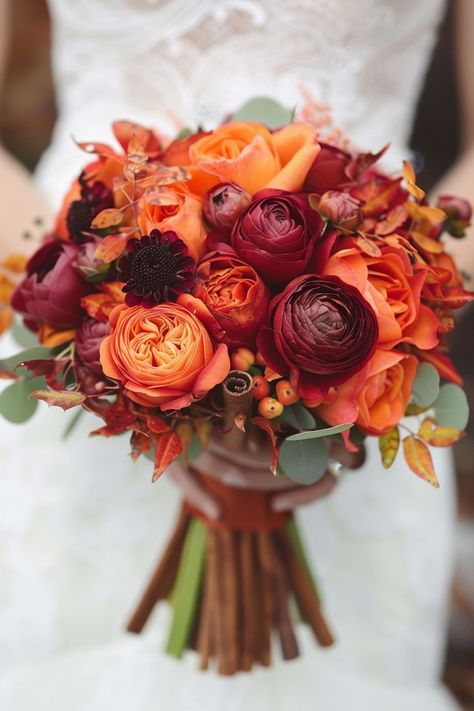 31+ Fall Wedding Bouquet Ideas to Capture the Essence of Autumn Fall Peonies Bouquet, Fall Wedding Pink, Types Of Wedding Flowers, Fall Wedding Bridal Bouquets, Dark Weddings, Dance Flowers, Orange Wedding Bouquet, Fall Paintings, Fall Wedding Bouquet