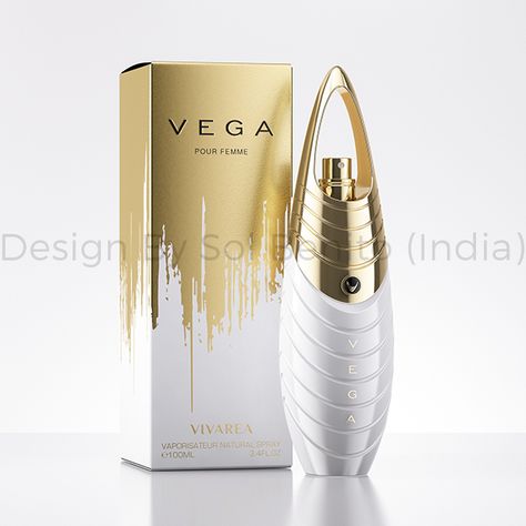 Vega Perfume Designed by Sol Benito India 02 Luxury Cosmetics Design, Golden Packaging, Maps Aesthetic, Food Logo Design Inspiration, Chocolate Packaging Design, Fragrance Packaging, Bottle Design Packaging, Perfume Box, Perfume Packaging