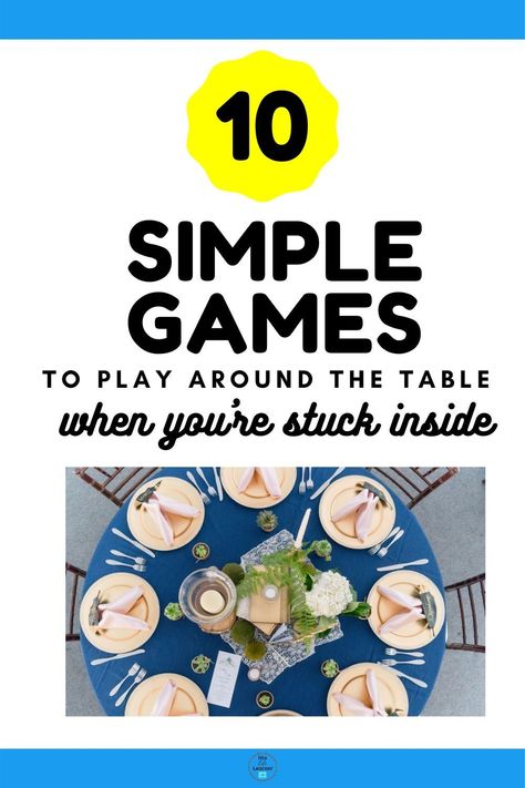 Are you stuck inside with your kids? Try out these 10 simple games you can play around the dinner table. Variations are given so that littles can join in the fun. Group Games For Teenagers, Dinner Table Games, Family Games To Play, Small Group Games, Dinner Party Games, Fun Group Games, Games To Play With Kids, Dinner Games, Quick Games