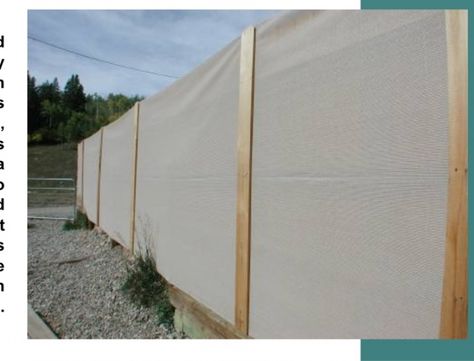 Shade Cloth Fence Ideas, Canvas Privacy Fence, Fabric Privacy Screen Outdoor, Winery Patio, Garden Nomes, Fabric Fence, Fence Cover, Cheap Privacy Fence, Tin Roofing