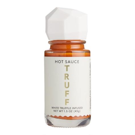 Mini Truff White Truffle Hot Sauce | World Market Truff Hot Sauce, Truffle Hot Sauce, Unique Stocking Stuffers, Red Chili Peppers, White Truffle, Black Truffle, Agave Nectar, Pantry Items, Red Chili