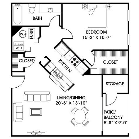 Granny Pods, Granny Pod, Open Loft, Tiny House Floor Plans, Murphy Beds, Apartment Plans, Cottage Plan, Tiny Spaces, Small Cabin