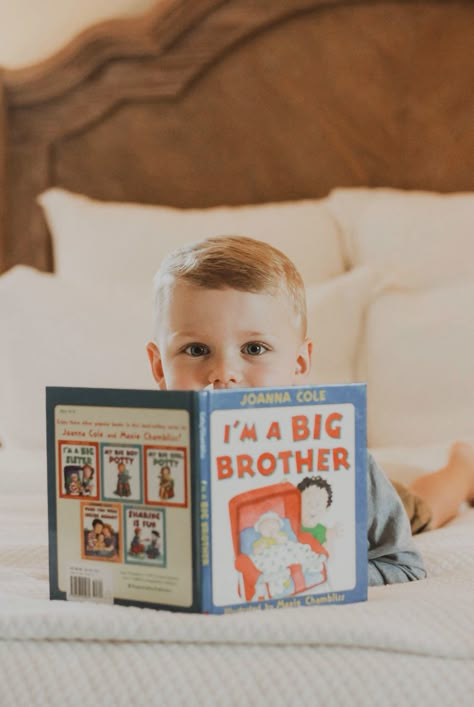 Big Brother Book Announcement, Big Bro Announcement, Pregnancy Announcement Number 2, Big Brother Announcement Christmas, Baby 2 Announcement To Husband, Toddler Baby Announcement, Christmas Second Baby Announcement, Baby Announcement 2nd Child, Big Brother Baby Announcement