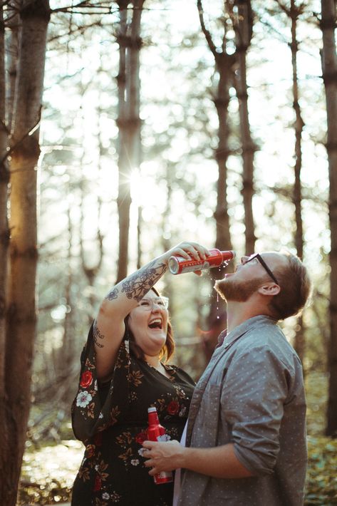 Couple | Couples Photos | Couples Photography | Engagement | Engagement Photos | Engagement Photography | Beer | Photos with Beer | Couples with Beer | Drinking Beer Photos | Drinking Beer Photography | Couples Poses | Couples Photo Inspiration | Engagement Photo Inspiration Drinking Couple Pictures, Beer Drinking Couple Pictures, Alcohol Engagement Photos, Pizza And Beer Engagement Pictures, Funny Prenup Photoshoot Ideas, Pizza And Beer Couples Photography, Beer Photoshoot For Couples, Drinking Engagement Photos, Beer Engagement Pictures