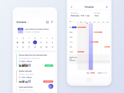 Schedule by Annie_Qiao Schedule App, Ux Design Principles, Dashboard Mobile, Scheduling App, Calendar App, Mobile Ui Design, App Design Inspiration, App Interface, Mobile App Ui