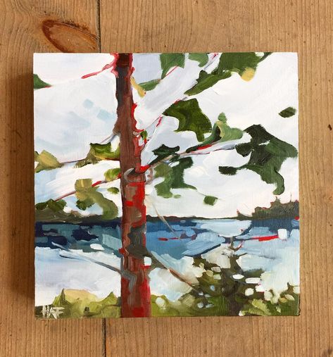 Carborundum Printmaking, Pine Painting, Pine Tree Painting, Small Canvas Paintings, Fancy Art, Abstract Watercolor Art, Lake Art, Landscape Art Painting, Abstract Art Landscape