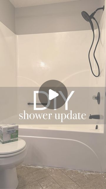 Shandy & Mark on Instagram: "Shower update for less than $200, heck yes! I used the Tub & Tile refinishing kit from @rustoleum and I could not be happier with how it turned out! Check my highlights for the whole project! 🤩
•
A few takeaways while using this kit:
• Prep is super important! Skip ZERO steps
• Prepare to use more than you think you’re going to need. I used 2 kits for our shower
• Have patience, it’s gonna look worse before it looks better
• Last and most important, you got this! 🤩🤩🤩
.
.
.
.
#diyhomeprojects #homerenovation #homerenovations #homeprojects #diyhomerenovation #beforeandafterhomeedition" How To Cover Bathroom Wall Tile, Tub Makeover Diy, Bathroom Tile Paint Before And After, Tub Resurfacing, Shower Update, Tile Refinishing, 60s Home, Painting Shower, Have Patience