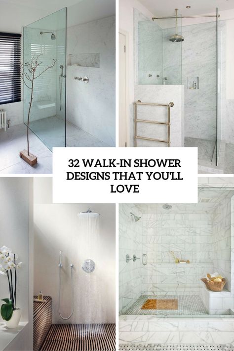 Small Walk In Shower Ideas, Walk In Bathroom Showers, Showers Without Doors, Bathroom Downstairs, Walk In Shower Ideas, Tile Walk In Shower, Bathrooms Showers, Bathroom Decor Themes, Walk In Shower Designs