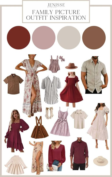 Family picture outfit inspiration, what to wear to family pictures, utah photographer, maroon family picture outfits, pink family picture outfits, summer family pictures, spring family pictures, fall family pictures Family Color Theme Pictures, Burgundy And Blush Family Photos, Purple And Cream Family Pictures, Family Picture Schemes, Blush Fall Family Photos, Pink Cream Family Pictures, Pink Family Photo Outfits Fall, Pink And Red Family Photo Outfits, Mauve Color Palette Family Pictures