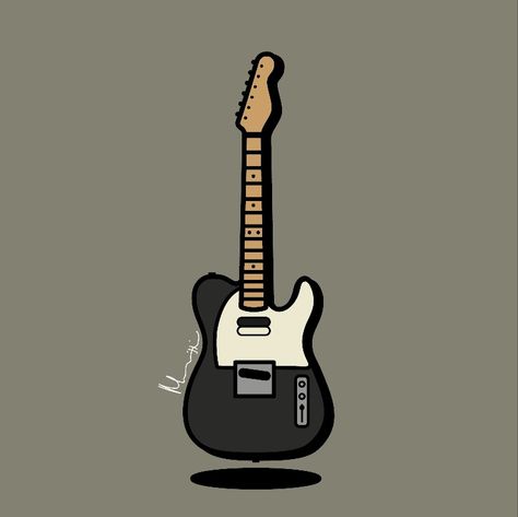 Telecaster Wallpaper, Y2k Guitar, Wallpaper Guitar, Guitar Artwork, Guitar Illustration, Guitar Fender, Guitar Drawing, Music Cartoon, Telecaster Guitar