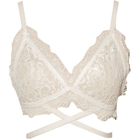 White Strap Detail Lace Bralet ($14) ❤ liked on Polyvore featuring intimates, bras, tops, underwear, lingerie, bralette bras, lacy bras, lace bra and lace bralette bra Lacy White Top, White Bralette Top, Lacy Bras, Lace Bralette Top, Bras Lace, White Summer Tops, White Lace Bra, Bralet Tops, Lacy Lingerie