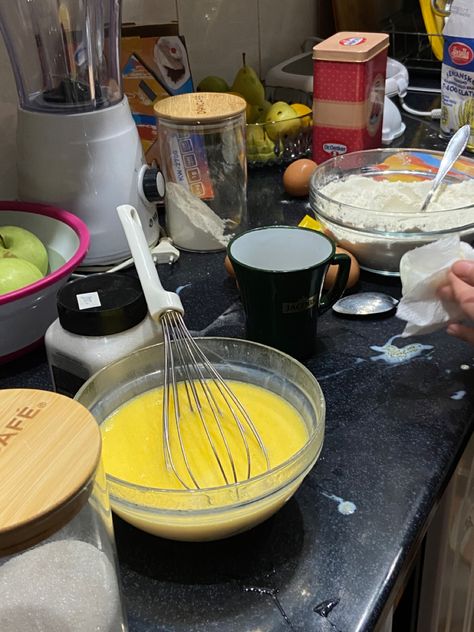 Kitchen | Baking | Baking with firends | Pancake | Mess Baking Mess Aesthetic, Baking Kitchen Aesthetic, Baking Reference, Mess Aesthetic, Baking Pics, Banana Yoshimoto, Messy Kitchen, How To Make Pancakes, Shotting Photo