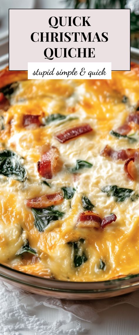 Image for Quick Christmas Quiche Quiche Crockpot Recipes, Easy Healthy Quiche Recipes, Large Quiche Recipe, Quick Quiche Recipes Crustless, Easy Breakfast Quiche Crustless, Cream Cheese Egg Casserole, Overnight Quiche Recipes, Christmas Quiche Recipes Easy, Christmas Brunch Egg Casserole