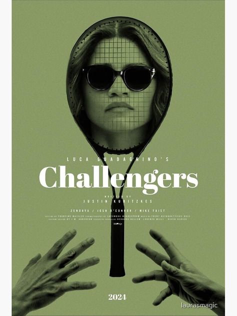 "Challengers Movie Poster" Poster for Sale by laurasmagic Green Poster, Film Posters Art, Key Art, Film Poster Design, I Love Cinema, Movie Posters Design, Japon Illustration, Graphic Design Fonts, Cinema Posters