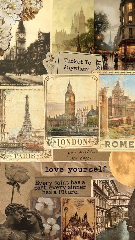 vintage postcards, statues, flowers, texts Postcard Vintage Design, Vintage Postcard Aesthetic, Vintage Travel Aesthetic, Travel Postcard, Vintage Collage, Vintage Postcard, Post Cards, Aesthetic Vintage, Vintage Aesthetic