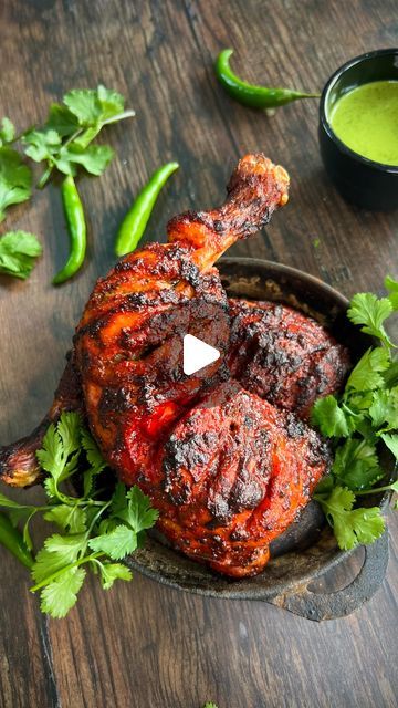 Dean Edwards on Instagram: "Part 31 in my Fakeaway Series, this is a classic. Who wants some?

Tandoori Chicken (serves 4)
 
4 chicken legs with skin removed
1 tbsp. garlic and ginger paste
1 tbsp. garam masala
1 tsp. Kashmiri chilli powder
1 tsp. salt
1 tbsp. mint sauce
Juice ½ lemon
1 tsp. turmeric
¼ tsp. red food colouring (optional)
100ml natural yoghurt
 
Method:
 
1: Slash the chicken then marinade, in a bowl, along with rest of the ingredients. Leave to stand for a couple of hours if you have time. Place on top of the crisp plate inside of your air fryer drawer then cook at 180c for 35 minutes. Make sure the chicken reaches an internal temperature of at least 75c. Serve with some minted yoghurt dressing.
.
.
.
.
.
#fakeaway #fakeawayfriday #fakeaways #tandoori #tandoorichicken #chic Alfahm Chicken, Alfaham Chicken, Garlic Herb Butter Chicken, Herb Butter Chicken, Tikka Chicken, Smoked Paprika Chicken, Yellow Rice Recipes, Kashmiri Chilli, Yoghurt Dressing