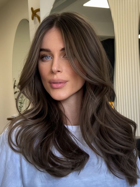 25 Winter Brown Hair Color Ideas for 2024 - 2025: Shades You'll Love - Fall Update 2024 Icy Chocolate Brown Hair, Different Shades Brown Hair, Cool Toned Light Brown Hair Color, Hair Ashy Brown, Cooler Brown Hair, Brown Hair Colors Neutral, Cool Ash Brunette, Medium Brunette Hair Color, Tones Of Brown Hair