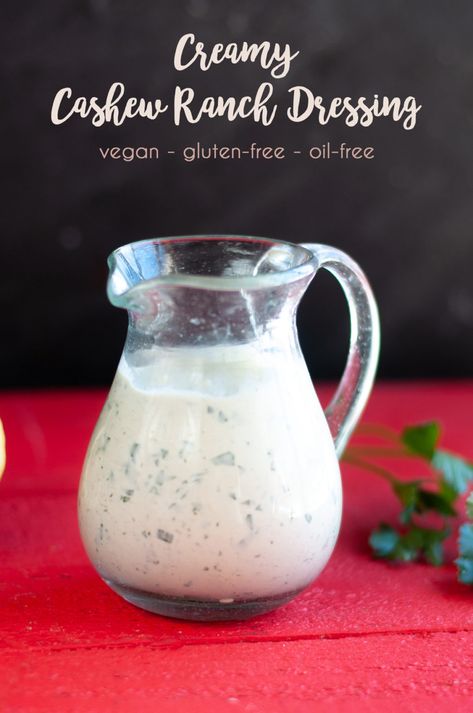 Vegan Ranch Dressing Cashew, Alkaline Ranch Dressing, Cashew Ranch Dressing, Dairy Free Ranch Dressing Recipe, Vegan Italian Dressing, Vegan Ranch Dressing Recipe, Recipe For Tacos, Dairy Free Ranch, Dairy Free Ranch Dressing