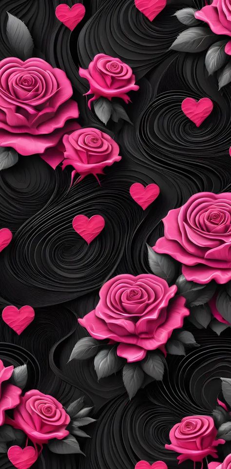 Tinkerbell Wallpaper, Black Roses Wallpaper, Hot Pink Background, D Rose, Black Hd Wallpaper, Black Hd, Beautiful Butterflies Art, Flower Wallpapers, Pretty Phone Wallpaper