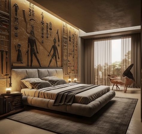 Egyptian Bedroom Ideas, Egyptian Bedroom, Arabic Interior Design, Egyptian Home Decor, African Interior, Small Couch, Hotel Room Design, Dark Home Decor, Dark Home