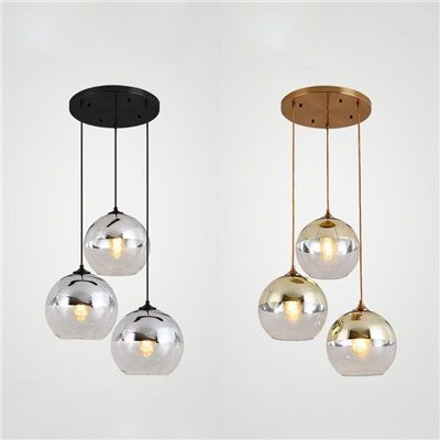 Pendant Light Bedroom, Glass Ball Pendant Lighting, Glass Globe Pendant Light, Modern Hanging Lights, Ball Pendant Lighting, Pendant Lighting Bedroom, Cage Pendant Light, Globe Pendant Light, Light Bedroom