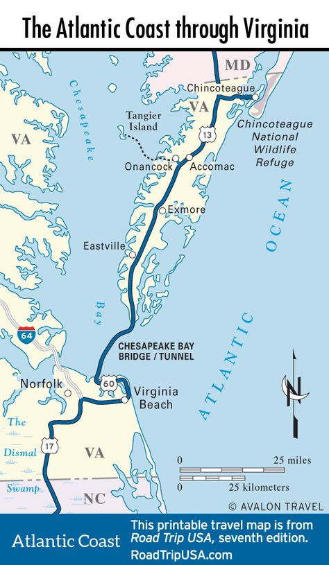 Virginia Road Trip, Great River Road, Chesapeake Bay Bridge, Chincoteague Island, Road Trip Map, Road Trip Places, Rv Road Trip, East Coast Road Trip, Virginia Travel