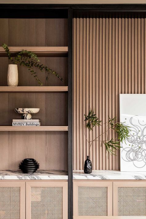 An Intimate, Multi-Generational Office — Design Anthology Cabinet Door Crafts, Salas Living Room, Private Office Space, Design Anthology, Japandi Home, Wall Shelving Units, Door Crafts, Diy House Renovations, Family Office