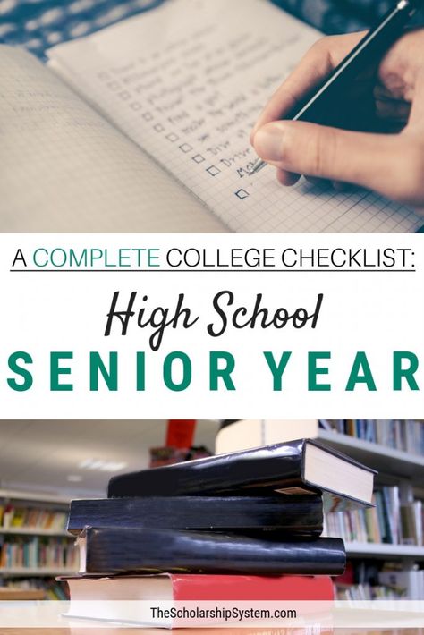 Checklist For College, Senior Year Checklist, University Checklist, High School Senior Year, University Application, Prep Checklist, College Information, College Checklist, College Preparation