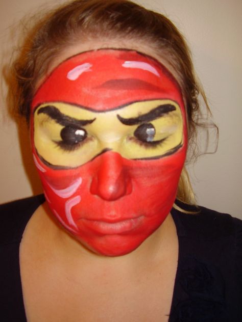 Red lego ninjago face painting Ninjago Face Paint, Painting Halloween, Painting Kids, Elevated Bed, Kids Face Paint, Face Paintings, Face Painting Halloween, Halloween 2018, Halloween 2024