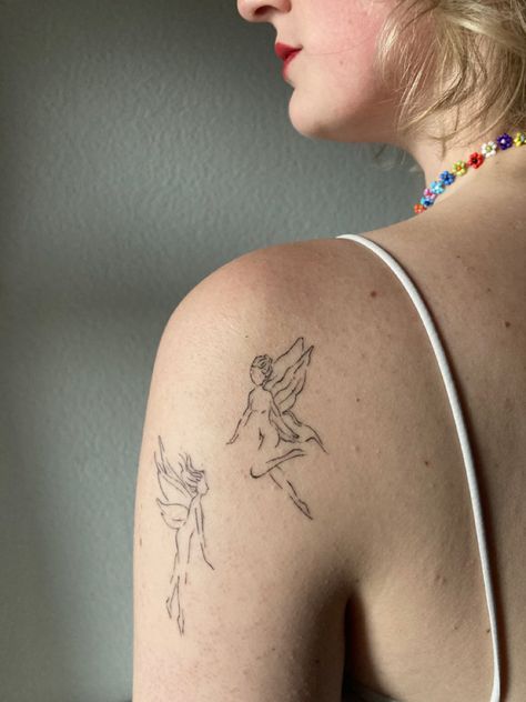 Fairy Fine Line Tattoo, Elvin Tattoo, Fine Line Fairy Tattoo, Fine Line Tattoo, Fairy Tattoo, Line Tattoo, Fine Line Tattoos, Line Tattoos, Fine Line