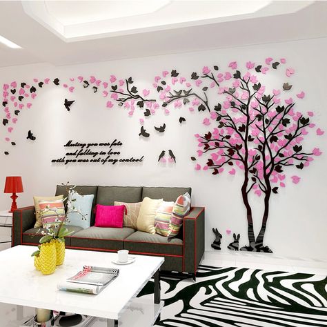 #creative, #homedeco, #homedecorations, #stickers, #creativeideas, #roomideas, #diy, #homeimprovements, #stuning, #pervectroom, #family #handmade Modern Tv Wall Units, Tv Stand Decor, Family Wall Decor, Bedroom Wall Designs, Tv Wall Decor, 3d Wall Decor, Living Room Design Inspiration, Stylish Wall Art, Tree Wall Stickers