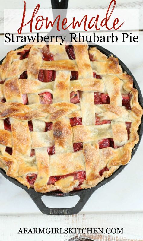 Rhubarb Pie Recipes, Raspberry Rhubarb Pie, Rhubarb Pie Recipe, Strawberry Rhubarb Pie Recipe, Rhubarb Recipes Pie, Raspberry Rhubarb, Store Bought Pie Crust, Homemade Pie Crust, Homemade Pie Crust Recipe