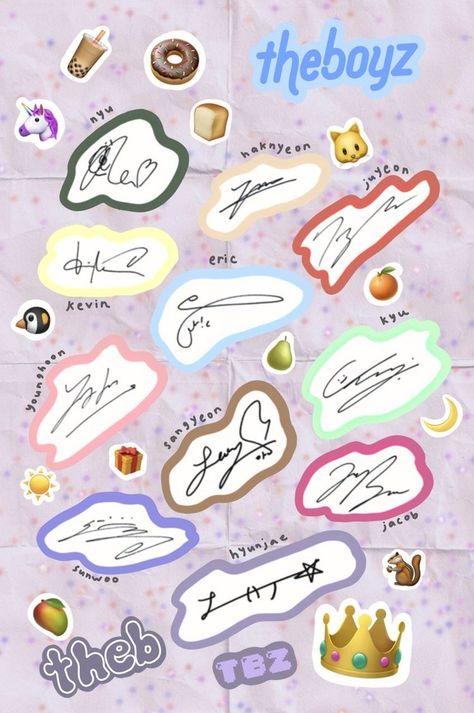 The Boyz Stickers Printable, The Boyz Stickers, Boyz Wallpapers, Tbz Juyeon, Pop Aesthetic, Canadian Boys, Kim Sunwoo, Pop Stickers, Vivid Dreams