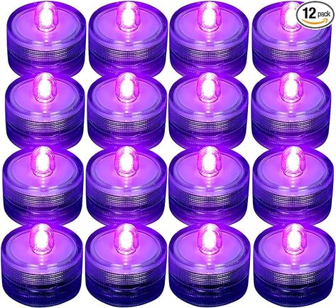 Amazon.com: SHYMERY Submersible LED Light,Purple Waterproof Flameless Candle Tea Lights,Underwater Battery Operated Seasonal Festival Celebration Light for Table,Wedding Centerpieces, Party,Pack of 12 : Tools & Home Improvement Pond Fishing, Battery Tea Lights, Aquarium Wedding, Centerpieces Party, Christmas Wedding Decorations, Submersible Led Lights, Mini Led Lights, Waterproof Led Lights, Pool Lights