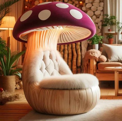 Mushroom Furniture, Mushroom Chair, Mushroom Stool, Dopamine Decor, House Deco, Funky Furniture, Dream Bedroom, Set Design, Interior Decor