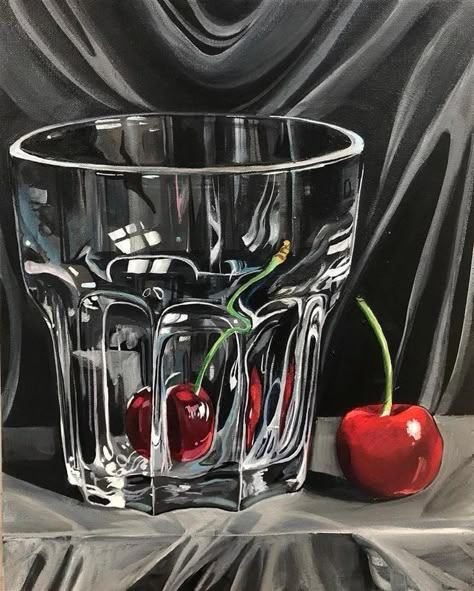 Mother Earth Art, Hyperrealism Paintings, Food Art Photography, Reflection Art, Hyper Realistic Paintings, Glass Photography, Art Painting Gallery, Watercolor Art Lessons, School Art Projects