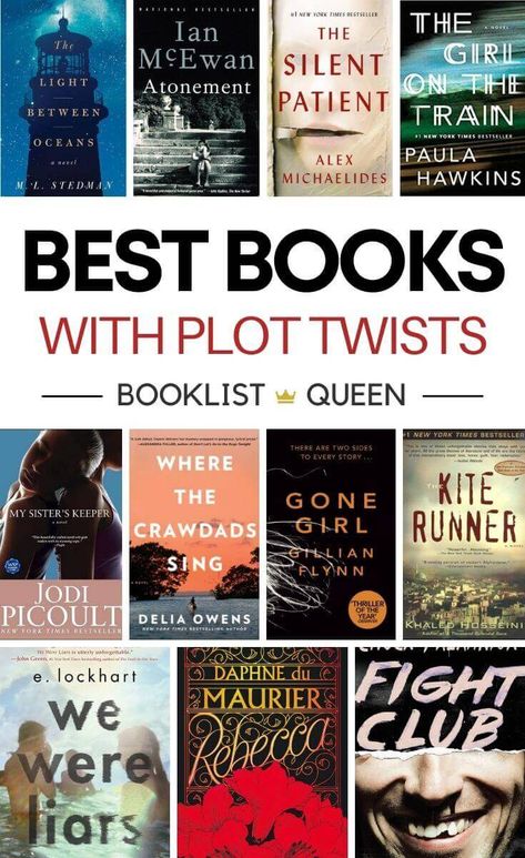 If you love books with a twist you won't see coming, these are the books with plot twists that will leave you saying, I can't believe what I just read. Check out these books with twist endings if you want something that will throw you. This list of the best plot twist books includes psychological thriller books with a twist, ya books with plot twists, classic books with a twist, and just all-around fiction books with a twist. Best Books With Plot Twist, Books With Good Plot Twists, Books With A Twist, Best Plot Twist Books, Plot Twist Books, Writing Plot Twists, Books With Plot Twists, Good Thriller Books, Best Plot Twists