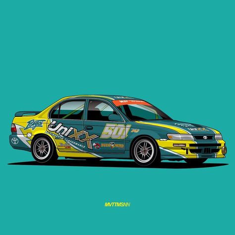 streetworthy on Instagram: “Toyota Corolla AE101 illustration for @e.unixxmotorsports • Dm us if you wanna grab Streetworthy shirts or to order your car illustration!!…” Toyota Corolla Ae101, Corolla Ae101, Auto Illustration, Sports Drawings, Scion Tc, Car Illustration, Japan Cars, Car Wallpapers, Car Art