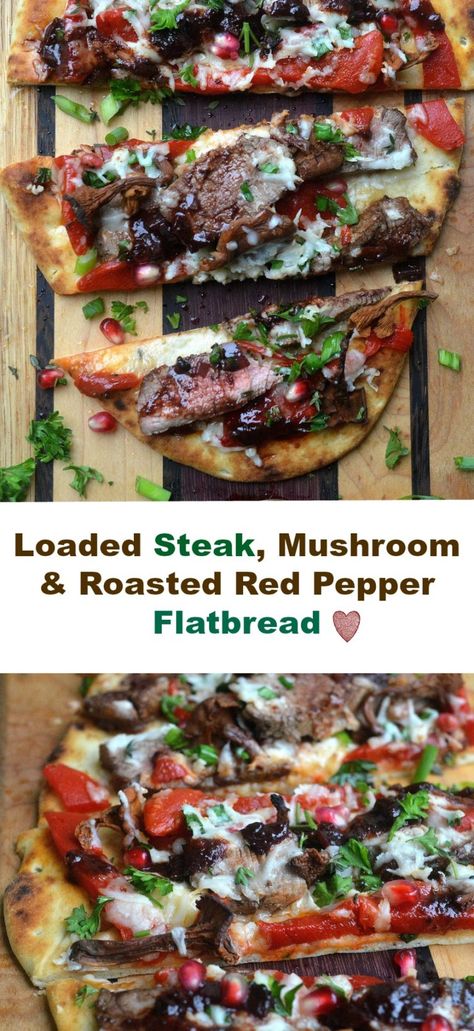 Beef Flatbread Recipes, Flat Bread Toppings, Steak Flatbread Recipes, Steak Flatbread Pizza, Flatbread Meals, Flatbread Topping Ideas, Beef Flatbread, Steak Flatbread, Recipe For Steak