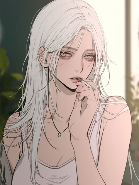 White Hair Oc Art, Manwha Oc, Black Hair Anime Woman, Under The Greenlight, Manhwa Characters, Operation True Love, Anime Baby, Book Art Drawings, Digital Art Tutorial