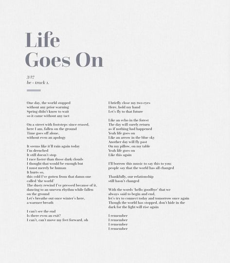 Life Goes On Bts Lyrics, Bts Songs Aesthetic, Bts Subtle Wallpaper, Subtle Bts Wallpaper, Bts Lyrics Aesthetic, Bts Lyrics Poster, Song Lyric Posters, Bts Songs, Bts Lyrics