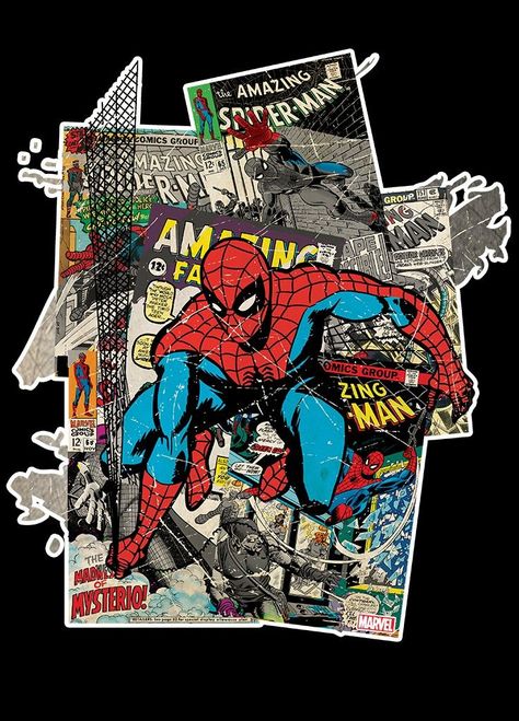 Trends International Warner 100th Anniversary: Art of 100th - Batman Wall Poster Marvel Retro Poster, Spiderman Comic Covers, Comics Poster, Spiderman Poster, Poster Marvel, Marvel Retro, Batman Wall, Spiderman Shirt, Marvel Collection