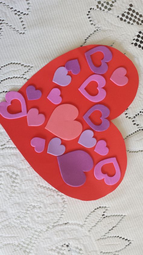 Love Heart Stickers Toddler Activity - Fun Family Crafts Sticker Activity, Recycled Crafts Kids, Fine Motor Activity, Heart Craft, Fun Activities For Toddlers, Edible Crafts, Toddler Activity, Craft Activity, Family Crafts