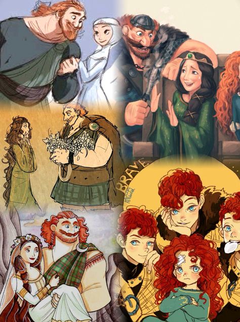 Brave Brave Triplets Grown Up, Brave New World Fanart, Brave Merida Fanart, Brave Fanart, Disney Girl Characters, Adventures Of Gumball, Brave Pixar, Brave Movie, Aesthetic Grunge Tumblr